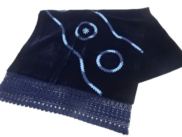 JAPANESE SHAWL / VELVET / RIBBON EMBROIDERY